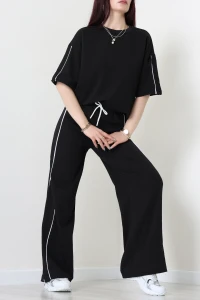 Biyeli 2 İplik Eşofman Takımı Siyah - 52226.1857.