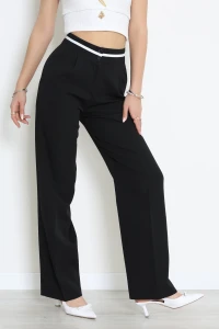 Tek Pile Ekstraforlu Palazzo Pantolon Siyah - 55054.1920.