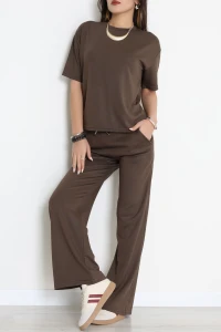 Modal Kumaş Oversize Takım Kahve - 55087.1567.