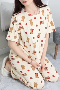 Milan Alt Üst Aynı Pijama Takımı Bejçilek - 792.1287.