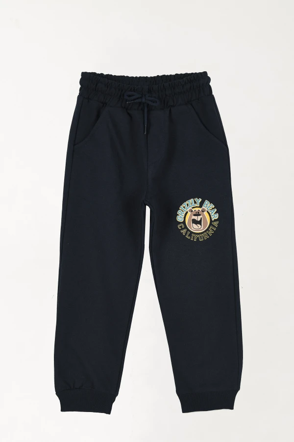 6-9 Yaş 2 İplik Şardonsuz Eşofman Altı Lacivert - 2260015.1576.