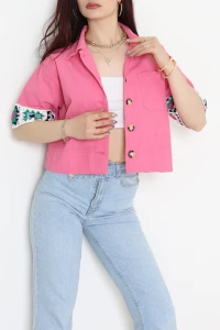 Kroşe Kısa Kol Gömlek Fuşya - 2663.1367.