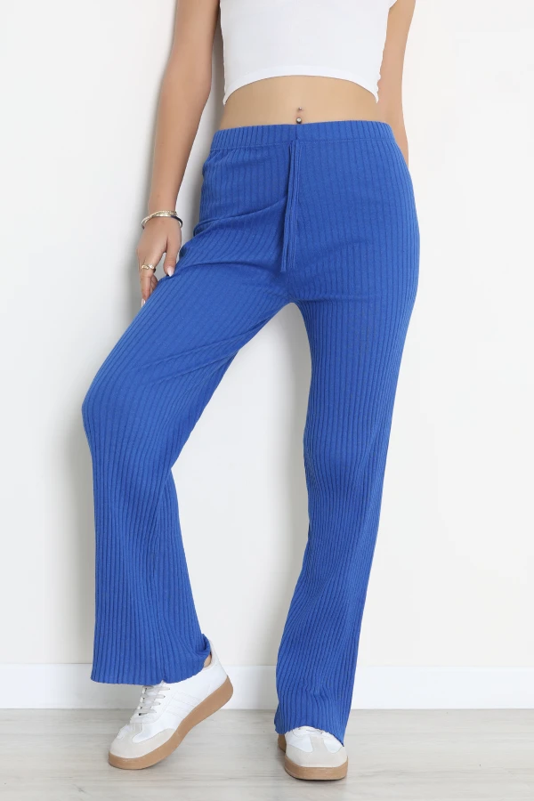 Bağcıklı Kaşkorse Pantolon Saks - 31460.1748.