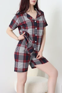 Şortlu Düğmeli Pijama Takım Lacibeyaz - 50773.1773.