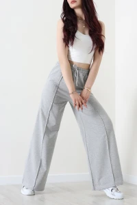 2 İplik Çımalı Eşofman Altı Gri - 52026.1857.