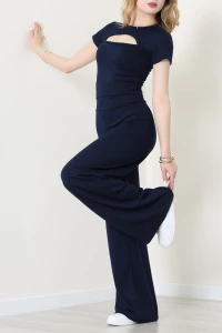 Göğüs Dekolteli Modal Kumaş Kısa Kollu Takım Laci - 55094.1567.