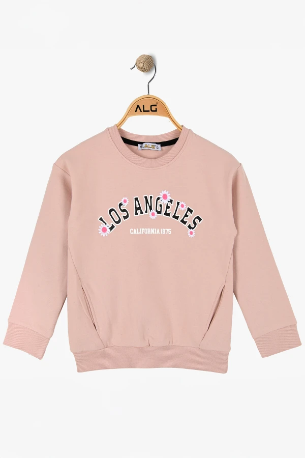 2 İp Şardonlu 6-9 Yaş Sweat Pudra - 6264149.1576.