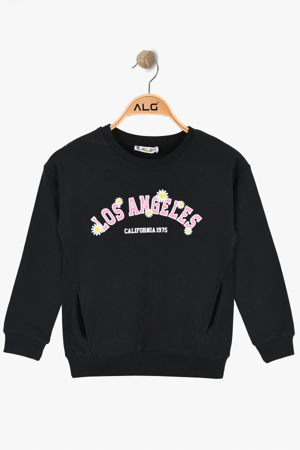 2 İp Şardonlu 6-9 Yaş Sweat Siyah - 6264149.1576.