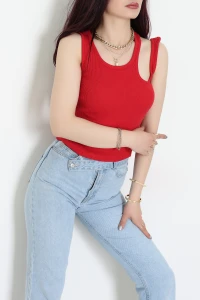 Omuz Dekolteli Kaşkorse Body Kırmızı - 71067.1748.