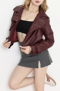 Deri Ceket Bordo - 71168.1298.