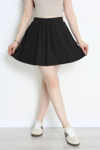 Beli Lastikli Pileli Etek Kahve - 70839.1396.