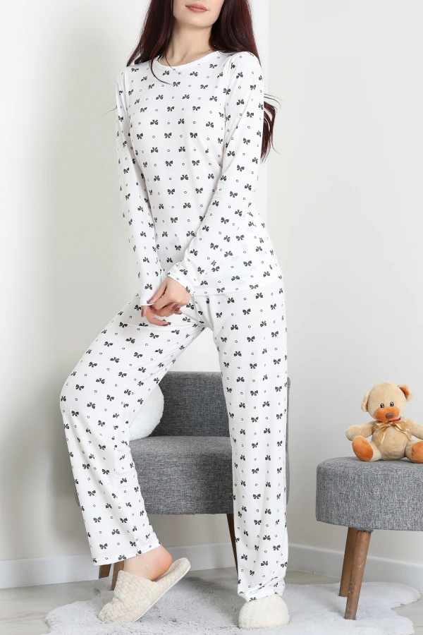 Bisiklet Yaka Uzun Kol Pijama Takımı Büyükfiyonk - 780.1287.