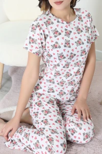 Modal Alt Üst Aynı Pijama Takımı Kalpayı - 782.1287.