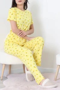 Modal Alt Üst Aynı Pijama Takımı Sarılimon - 782.1287.