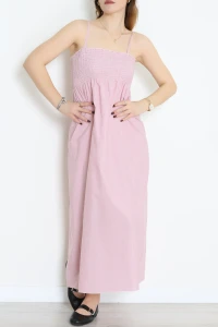 Gipeli İp Askılı Elbise Gülkurusu - 41848.1723.