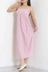 Gipeli İp Askılı Elbise Pudra - 41848.1723.