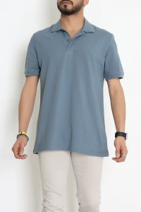 Polo Yaka Penye Pike Erkek Tişört Füme - 71139.1871.