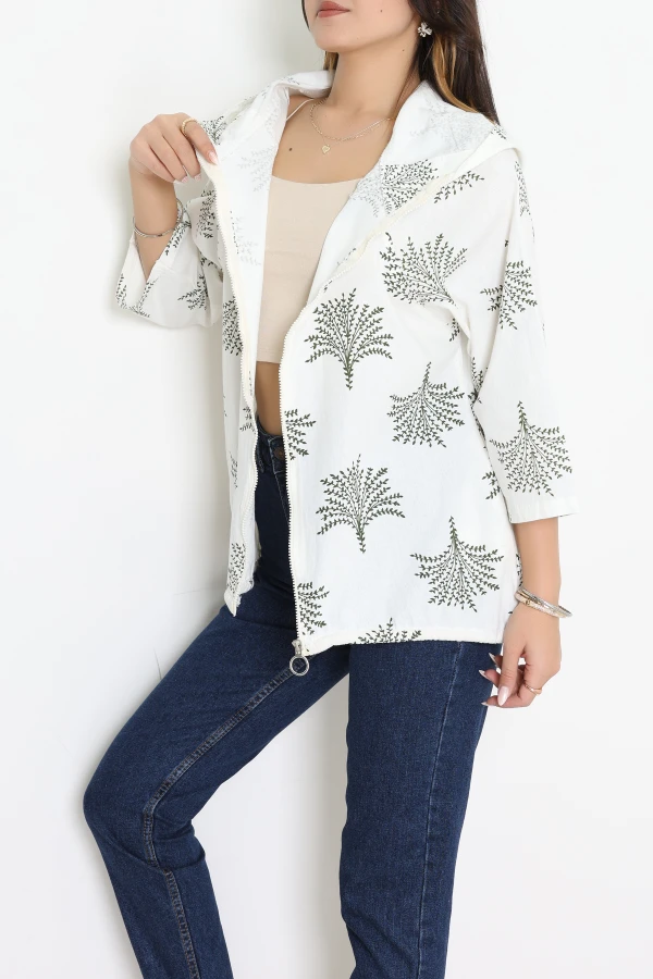 Ham Keten Deniz Ceketi Ekruhaki - 224.1238.