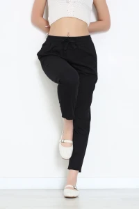 Paça Püsküllü Pantolon Siyah - 2340.1367.