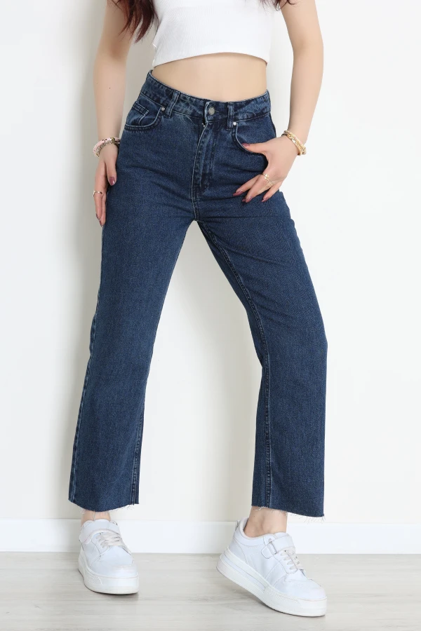 Straight Kesim Kot Pantolon Mavi - 32401.1238.