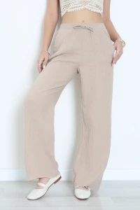 Müslin Bol Paça Pantolon Vizon - 349.1238.