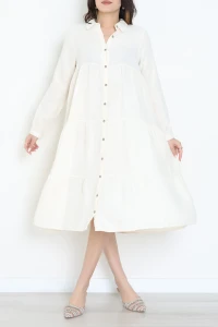 Müslin Elbise Ekru - 353.1238.