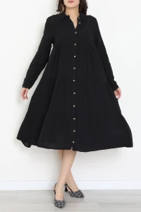 Müslin Elbise Siyah - 353.1238.