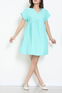 Poplin Kumaş Elbise Turkuaz - 40978.701.