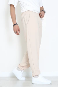 Zra Krep Likralı Paça Lastikli Erkek Günlük Pantolon Bej - 42591.1837.