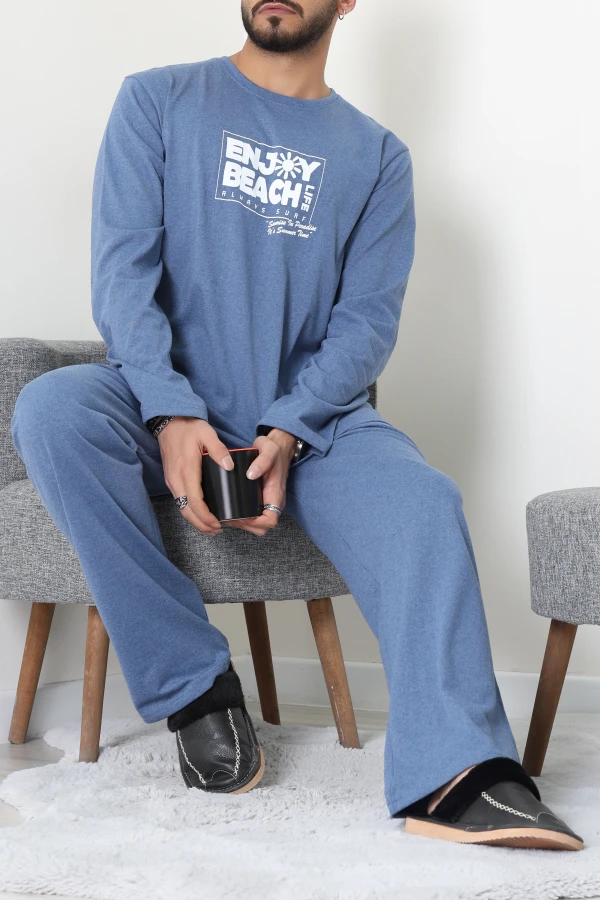 Süprem Erkek Pijama Takımı İndigo - 42785.1961.