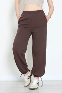 3 İplik Şardonsuz Stoperli Eşofman Altı Kahve - 52020.1878.