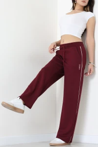 Modal Baskılı Eşofman Altı Bordo - 71115.102.