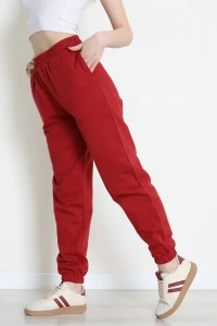 Paça Lastikli 3 İplik Eşofman Altı Bordo - 0001.1238.