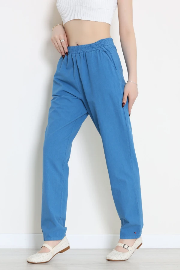 Bel Lastikli Pantolon Mavi - 030.1238.