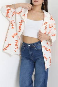 Ham Keten Deniz Ceketi Ekruoranj - 224.1238.