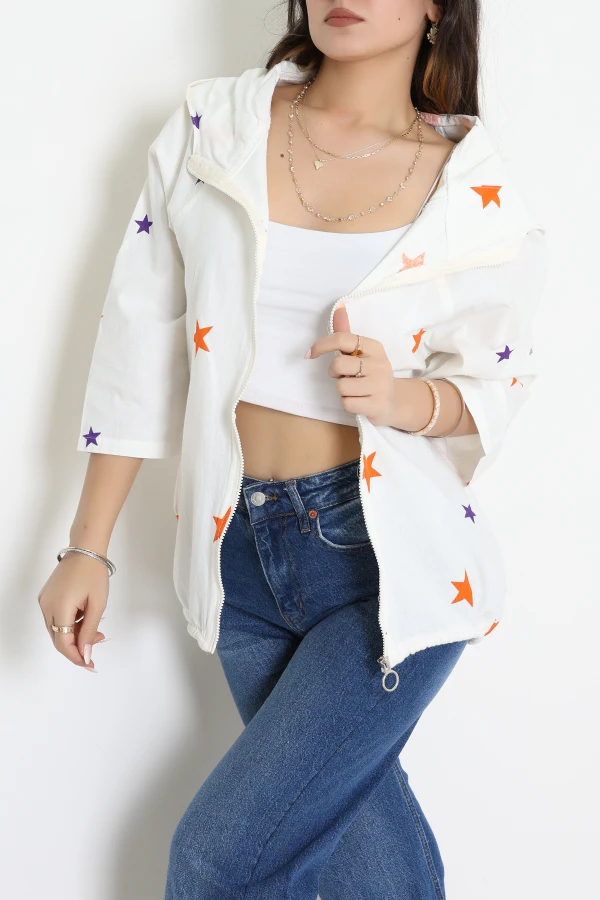 Baskılı Ceket Turuncu - 254.1238.