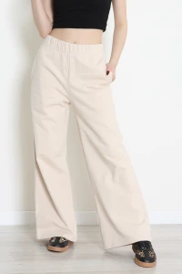 Şardonsuz 3 İplik Eşofman Altı Bej - 3000.1238.