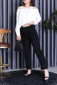 Tül Askılı BluzEkru - 6710.2135.