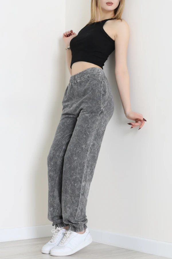 Asit Yıkamalı İki İplik Eşofman Altı Antrasit - 71152.1748.