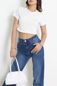 Crop Tişört Ekru - 019.1238.