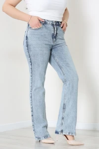 Büyük Beden Kot Pantolon Buzmavi - 045.1238.