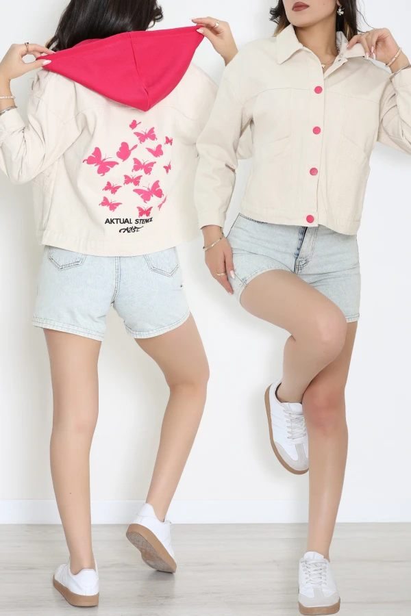 Nakışlı Ceket Fuşya - 263.1238.