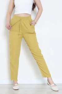Dar Paça Müslin Pantolon Yeşil - 348.1238.