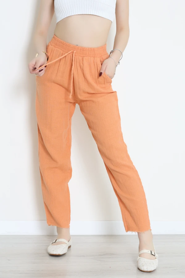 Dar Paça Müslin Pantolon Oranj - 348.1238.
