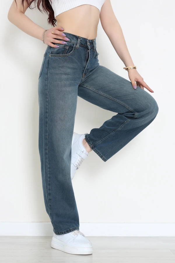 Palazzo Kot Pantolon Mavi - 35565.2088.