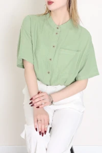 Hakim Yaka Müslin Gömlek Çağla - 473.1238.