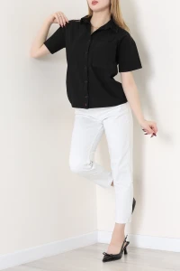 Kısa Kol Gömlek Siyah - 024.1238.