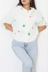 Baskılı Ceket Bejyeşil - 254.1238.