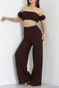 Bubble Crop İkili Takım Kahve - 32240.1857.