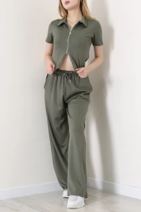 Modal Fermuarlı Eşofman Takımı Haki - 42921.1567.